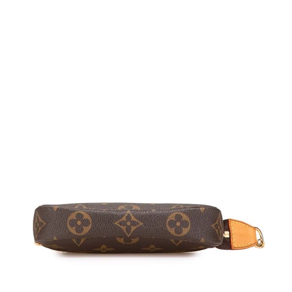 Pre-owned Louis Vuitton Monogram Mini Pochette Accessoires Brown