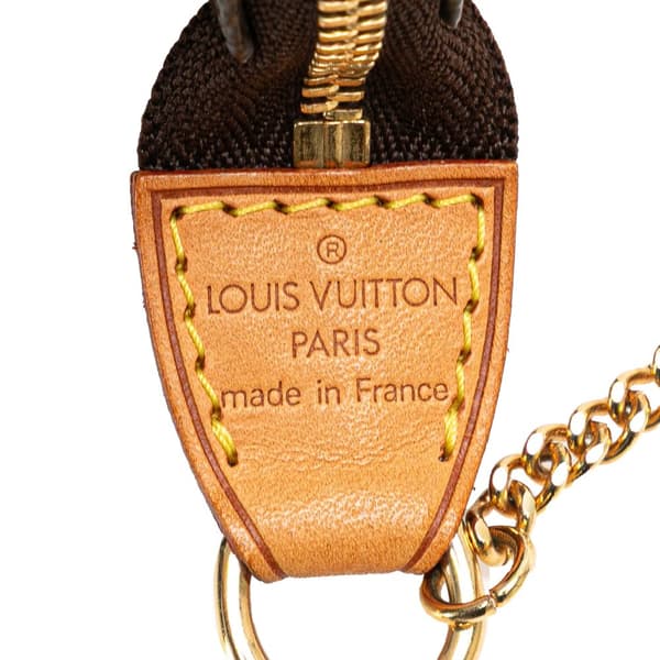 Pre-owned Louis Vuitton Monogram Mini Pochette Accessoires Brown