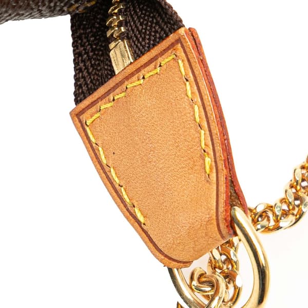 Pre-owned Louis Vuitton Monogram Mini Pochette Accessoires Brown
