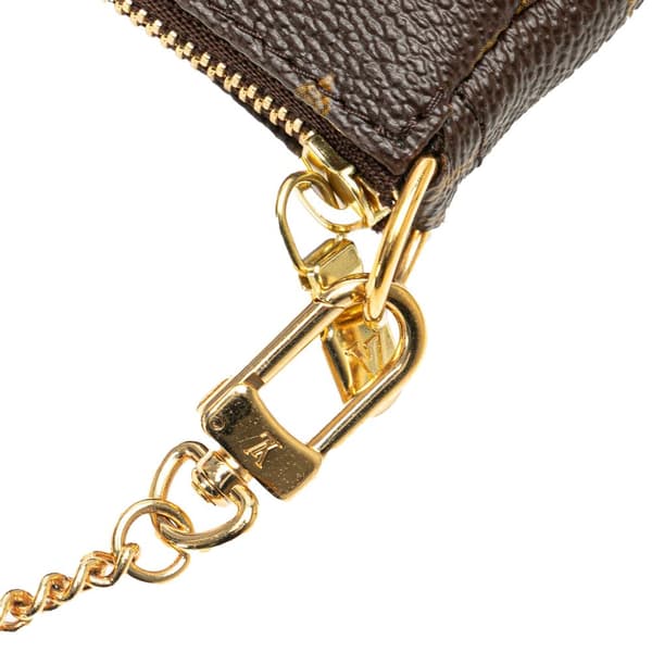 Pre-owned Louis Vuitton Monogram Mini Pochette Accessoires Brown