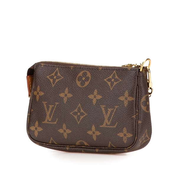 Pre-owned Louis Vuitton Monogram Mini Pochette Accessoires Brown