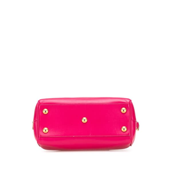Pre-owned Saint Laurent Baby Leather Classic Duffle Satchel Pink