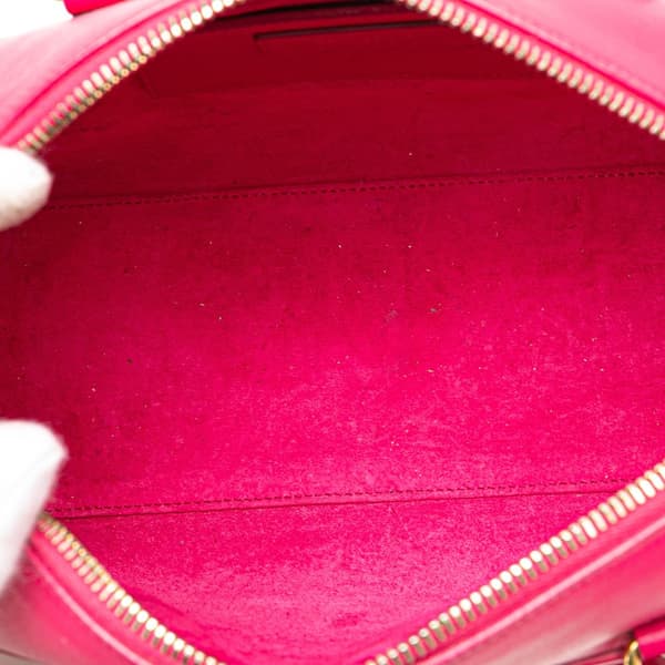 Pre-owned Saint Laurent Baby Leather Classic Duffle Satchel Pink