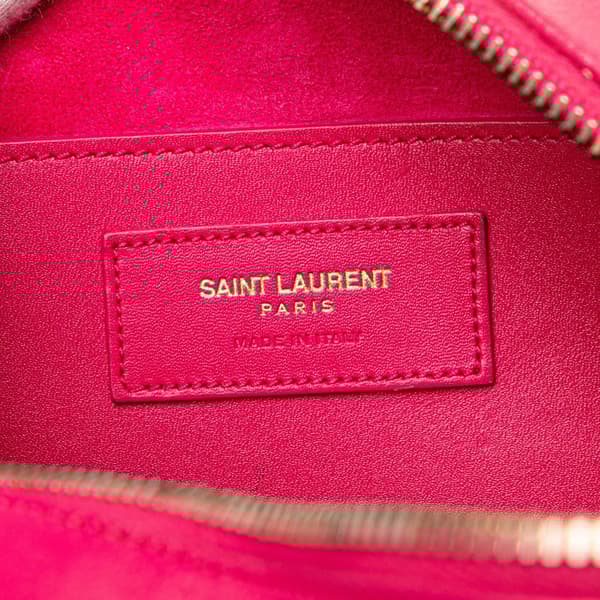 Pre-owned Saint Laurent Baby Leather Classic Duffle Satchel Pink
