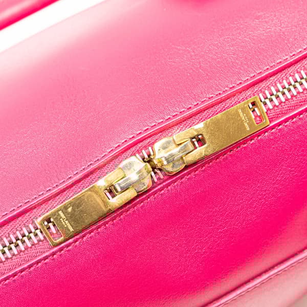 Pre-owned Saint Laurent Baby Leather Classic Duffle Satchel Pink