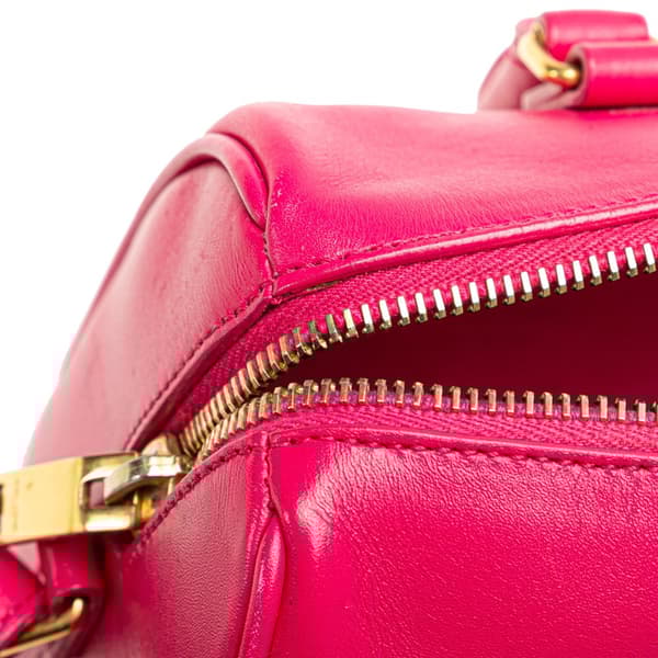 Pre-owned Saint Laurent Baby Leather Classic Duffle Satchel Pink