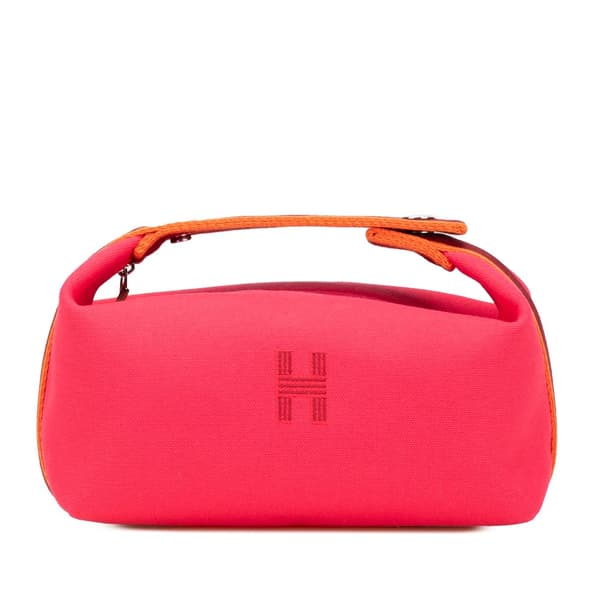 Pre-owned Hermès Small Toile Bride A Brac Pink