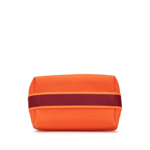 Pre-owned Hermès Small Toile Bride A Brac Orange
