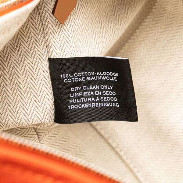 Pre-owned Hermès Small Toile Bride A Brac Orange