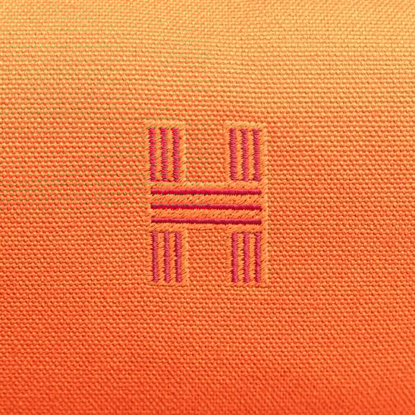 Pre-owned Hermès Small Toile Bride A Brac Orange