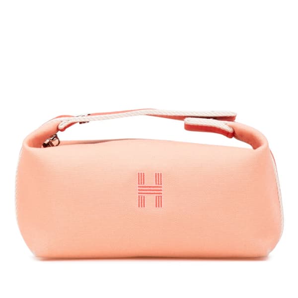 Pre-owned Hermès Small Toile Bride A Brac Pink