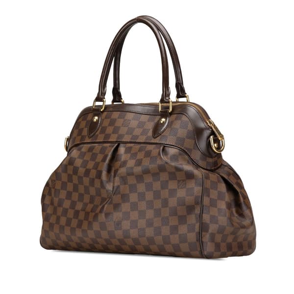 Pre-owned Louis Vuitton Damier Ebene Trevi GM Brown