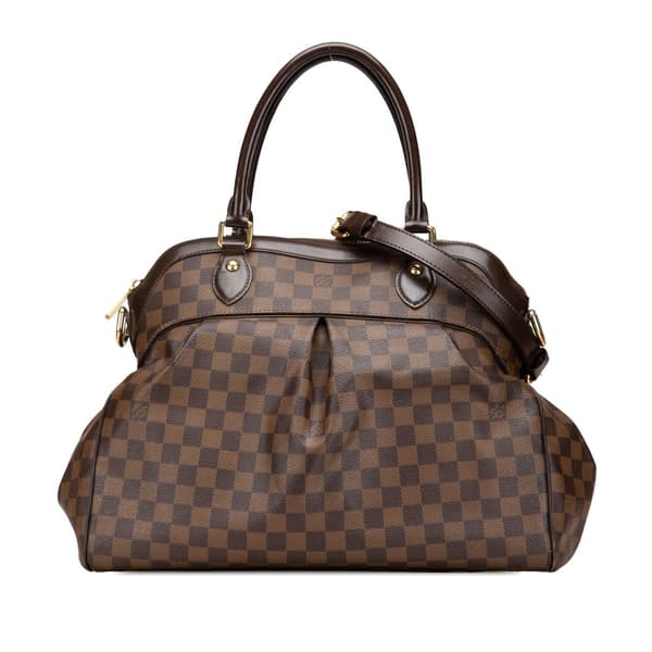 Pre-owned Louis Vuitton Damier Ebene Trevi GM Brown