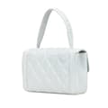 Miniatyrbillede 2 af 10: Pre-owned Chanel Quilted Lambskin Wild Stitch Top Handle Flap Blue
