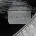 Miniatyrbillede 5 af 10: Pre-owned Bvlgari Logomania Denim Cylinder Handbag Black
