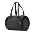 Miniatyrbillede 2 af 10: Pre-owned Bvlgari Logomania Denim Cylinder Handbag Black