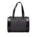 Miniatyrbillede 1 af 10: Pre-owned Bvlgari Logomania Denim Cylinder Handbag Black