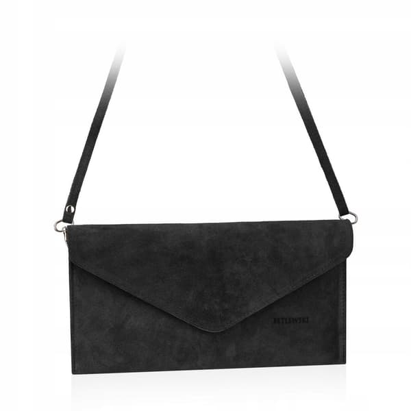 TWB-ZM-1 MUSTA Mokkanahkainen clutch-laukku SYDNEY