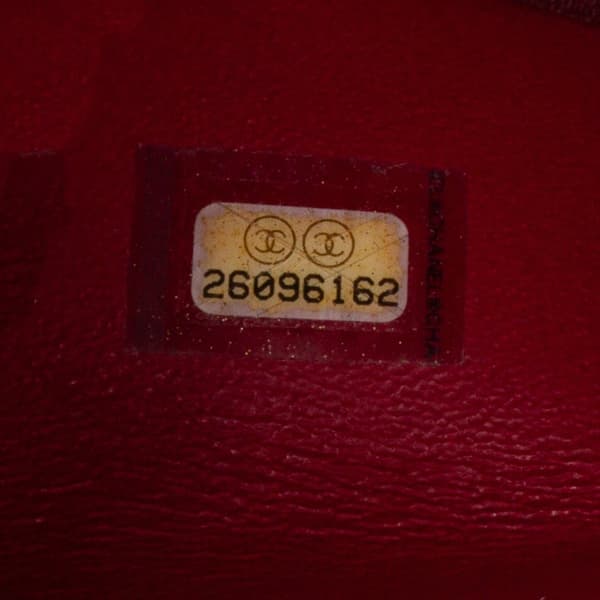 Pre-owned Chanel Small Caviar Filigree Vanity Case Red