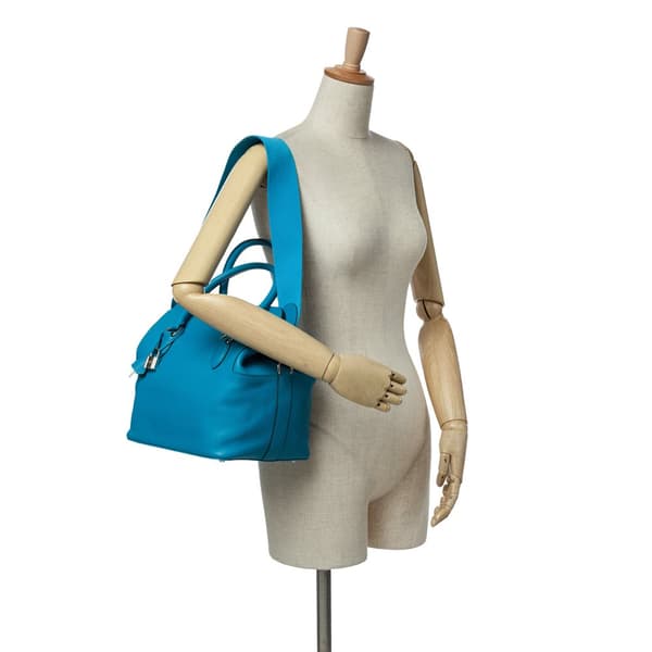 Pre-owned Hermès Evercolor Toolbox 26 Blue