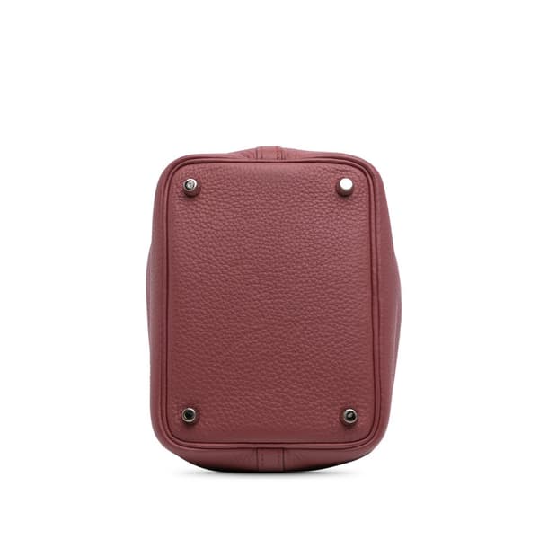 Pre-owned Hermès Clemence Picotin Lock 18 Red
