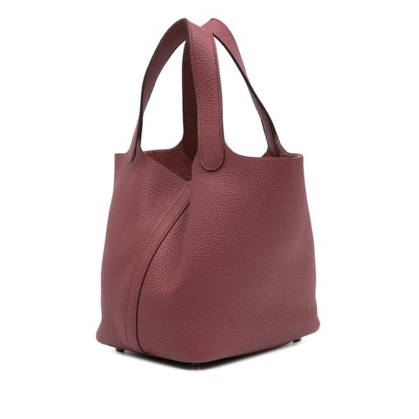 Pre-owned Hermès Clemence Picotin Lock 18 Red
