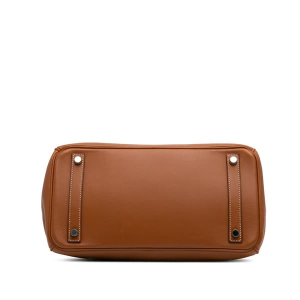 Pre-owned Hermès Barenia Faubourg Birkin Retourne 30 Brown