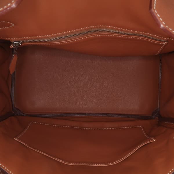 Pre-owned Hermès Barenia Faubourg Birkin Retourne 30 Brown