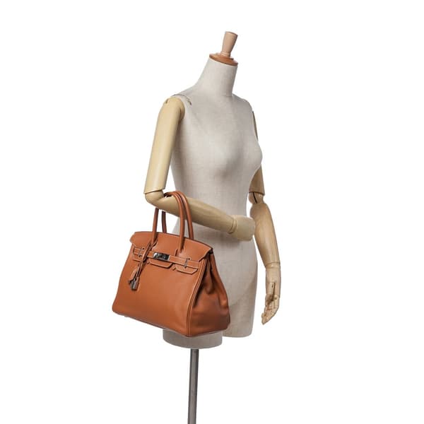 Pre-owned Hermès Barenia Faubourg Birkin Retourne 30 Brown