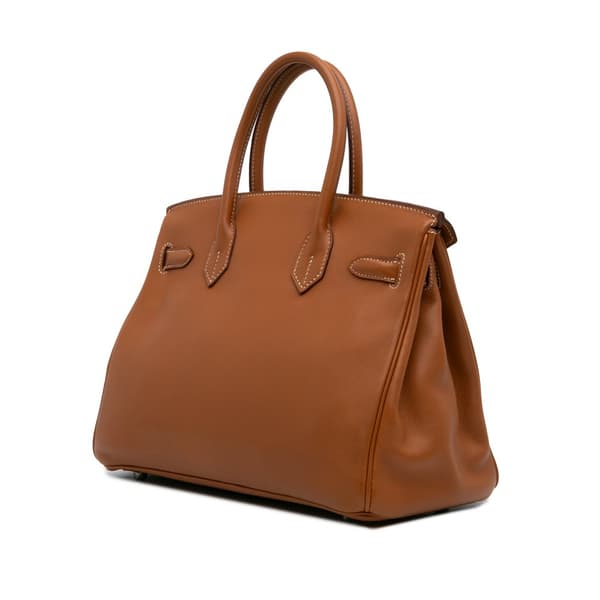 Pre-owned Hermès Barenia Faubourg Birkin Retourne 30 Brown