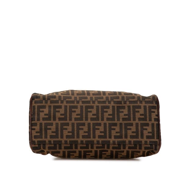 Pre-owned Fendi Zucca Canvas Etniko Handbag Brown