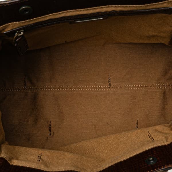 Pre-owned Fendi Zucca Canvas Etniko Handbag Brown