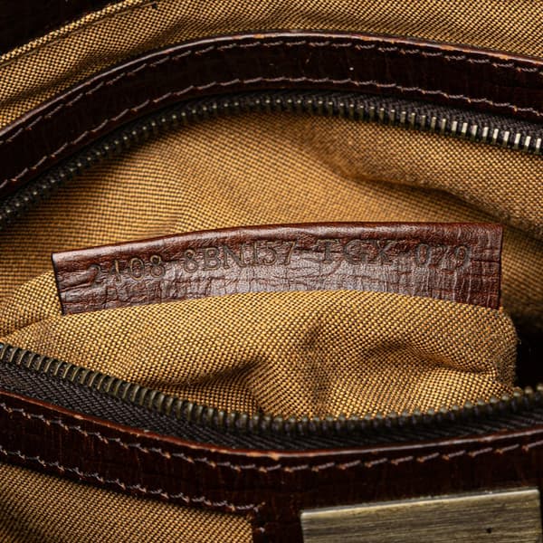 Pre-owned Fendi Zucca Canvas Etniko Handbag Brown