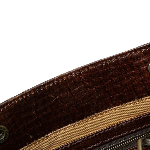 Pre-owned Fendi Zucca Canvas Etniko Handbag Brown