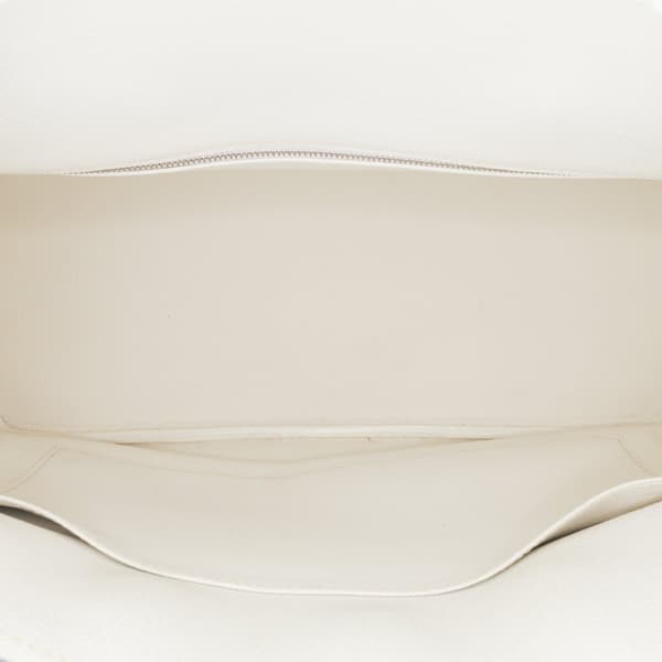 Pre-owned Hermès Togo Birkin Retourne 35 White