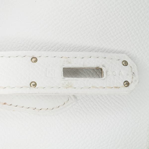 Pre-owned Hermès Togo Birkin Retourne 35 White