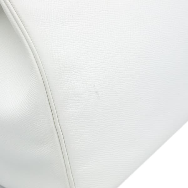 Pre-owned Hermès Togo Birkin Retourne 35 White