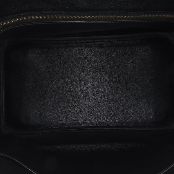 Pre-owned Hermès Clemence Birkin Retourne 35 Black