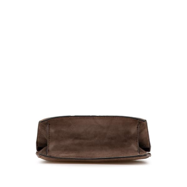 Pre-owned Gucci G Suede Handbag Brown