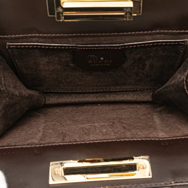 Pre-owned Gucci G Suede Handbag Brown