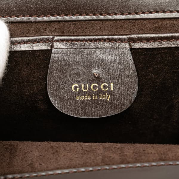 Pre-owned Gucci G Suede Handbag Brown