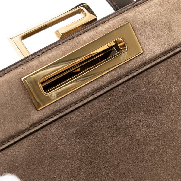 Pre-owned Gucci G Suede Handbag Brown
