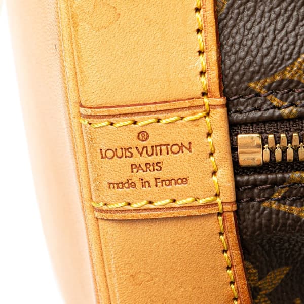 Pre-owned Louis Vuitton Monogram Alma PM Brown