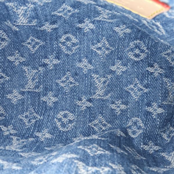 Pre-owned Louis Vuitton Monogram Denim Nano Speedy Bandouliere Blue