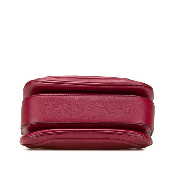 Pre-owned Gucci Small Leather New Bamboo Satchel Red