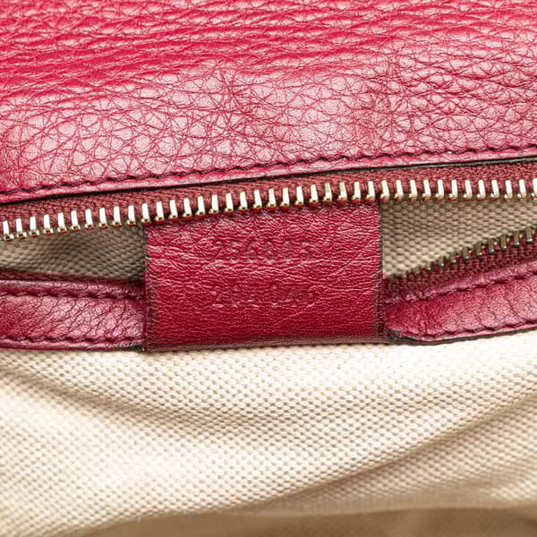 Pre-owned Gucci Small Leather New Bamboo Satchel Red