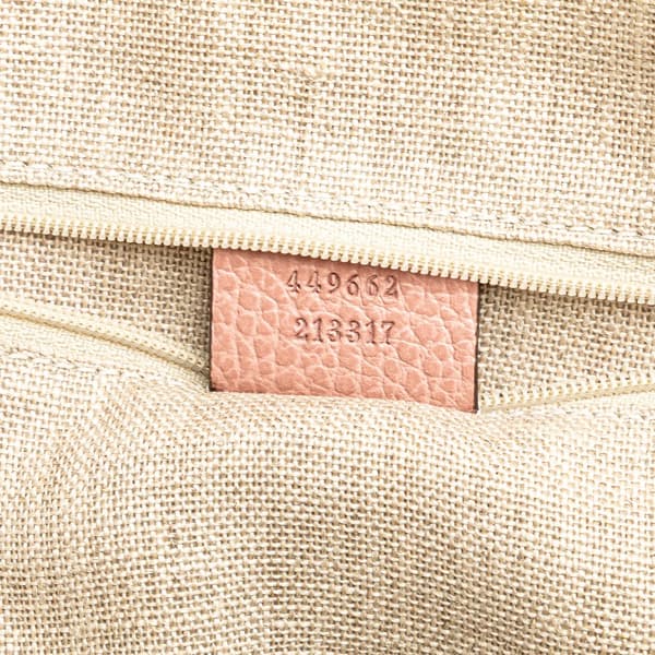 Pre-owned Gucci Small Dollar Calfskin GG Charm Dome Satchel Pink