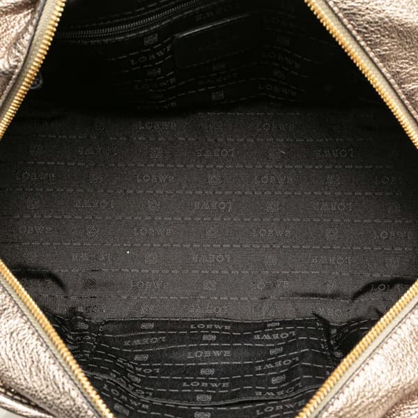 Pre-owned LOEWE Metallic Goatskin Amazona 28 Brown