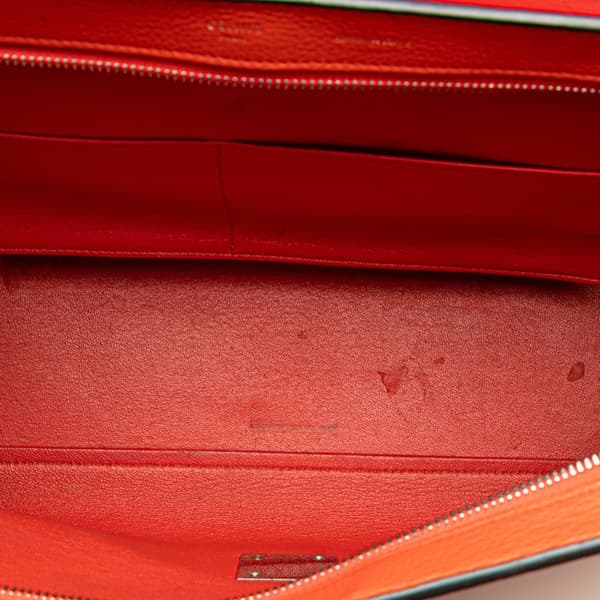 Pre-owned Celine Small Leather Trapeze Satchel Orange
