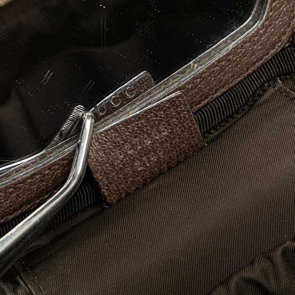 Pre-owned Gucci GG Supreme Web Ophidia Vanity Bag Brown